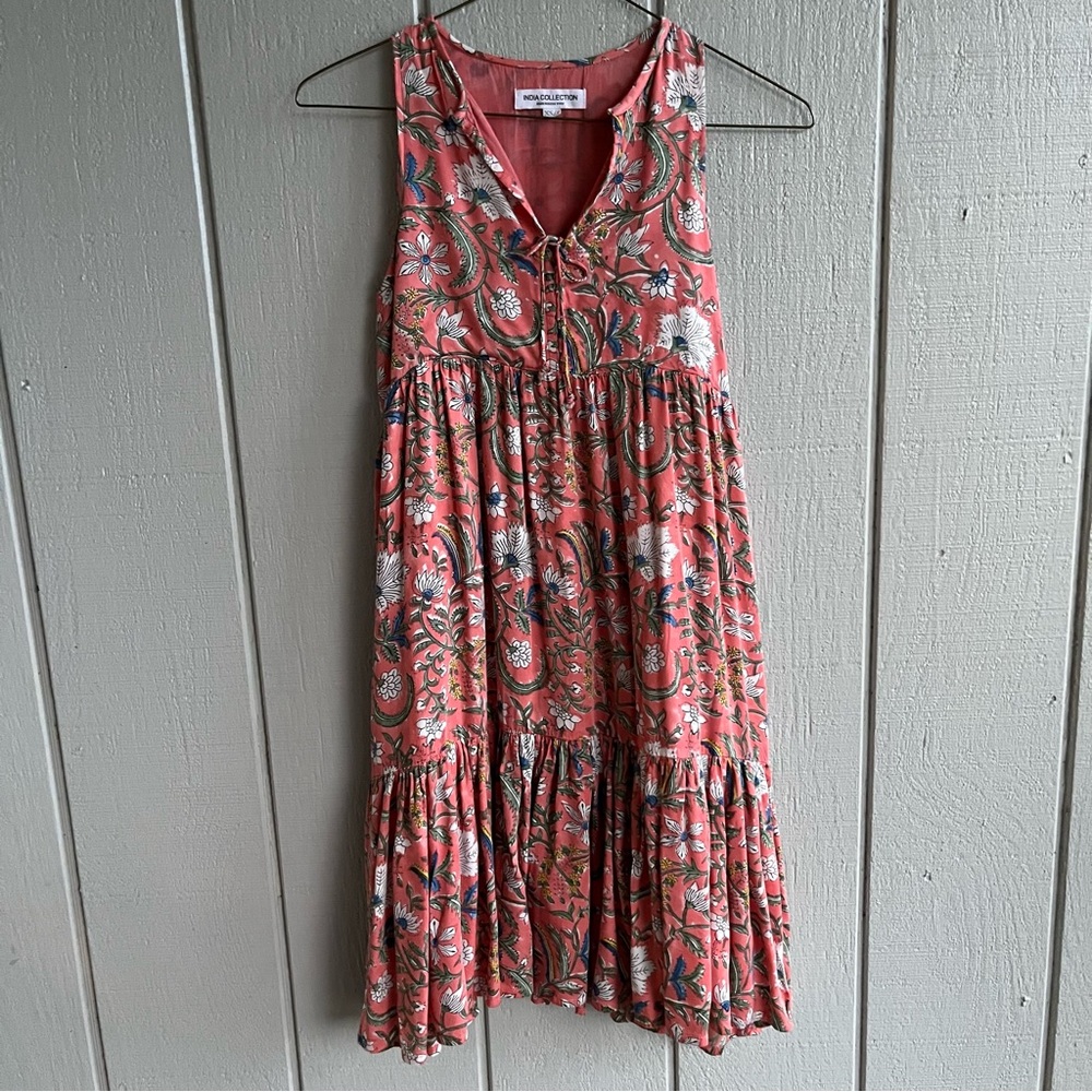 Emerson Fry India Collection Angel Dress Chelsey Floral Pink Organic Cotton XS/S